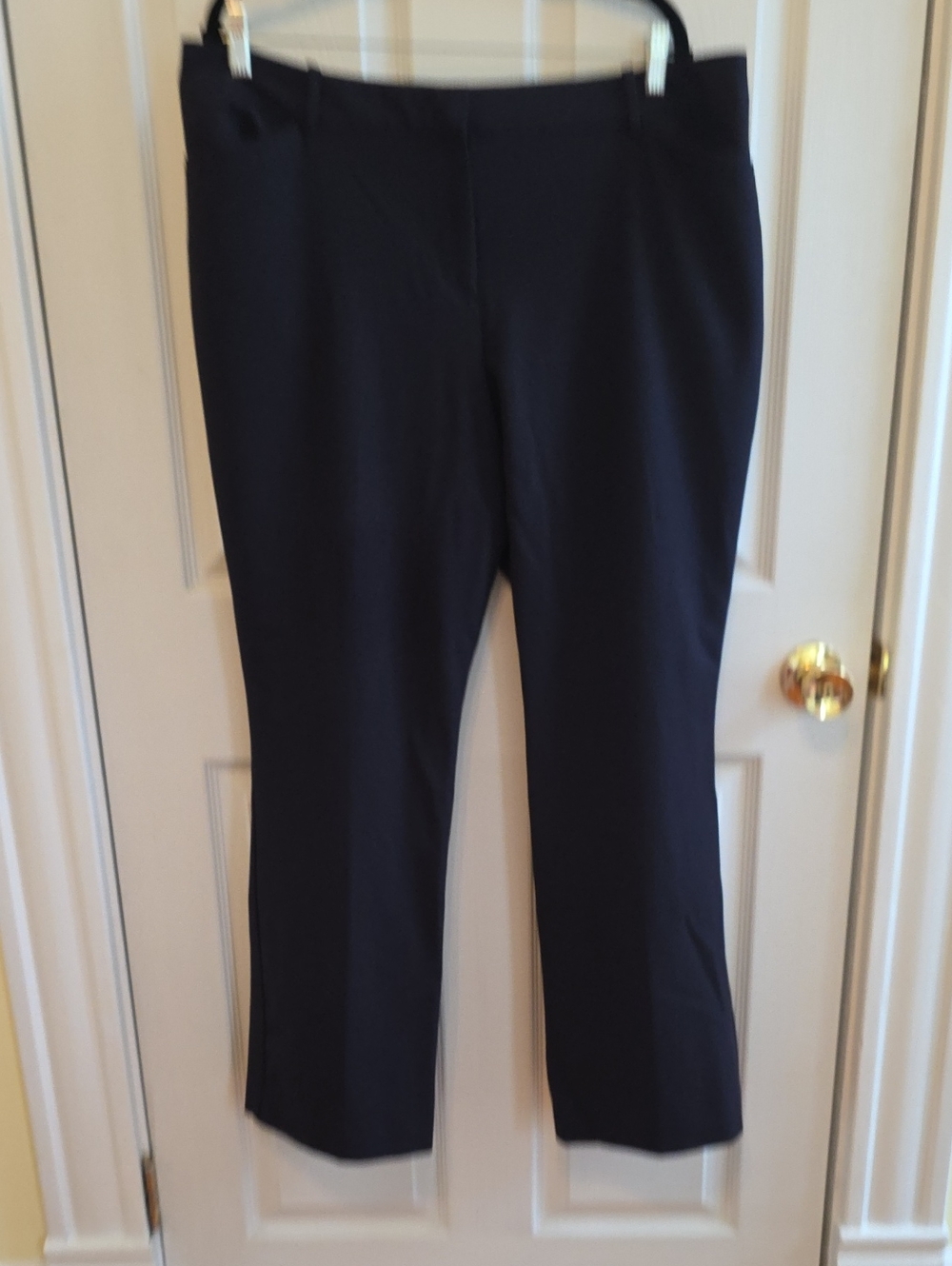 Liz Claiborne Audra Womens Straight Mid Rise Trouser Navy 18